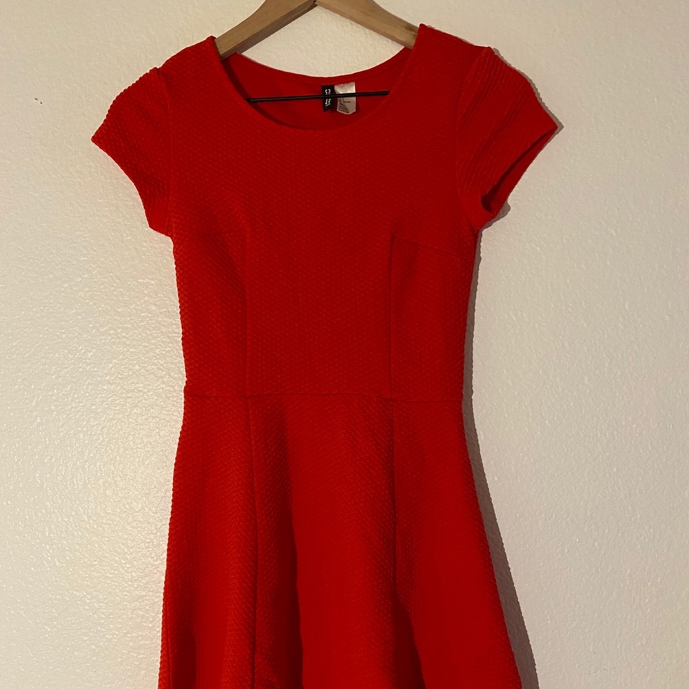 red a line skater dress